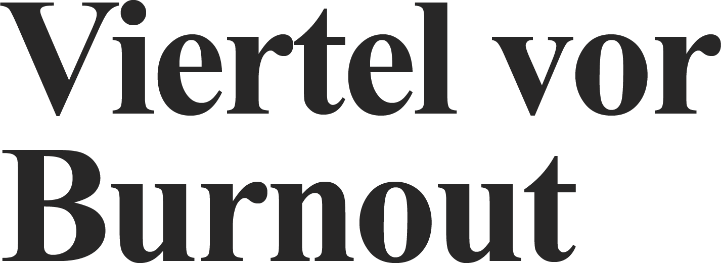 Das Logo von Viertel vor Burnout in schwarz